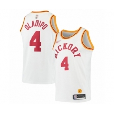 Men's Indiana Pacers #4 Victor Oladipo Authentic White Hardwood Classics Basketball Jersey
