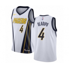 Men's Nike Indiana Pacers #4 Victor Oladipo White Swingman Jersey - Earned Edition