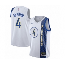 Women's Indiana Pacers #4 Victor Oladipo Swingman White Basketball Jersey - 2019 20 City Edition