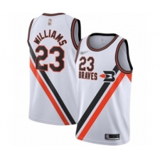 Men's Los Angeles Clippers #23 Louis Williams Authentic White Hardwood Classics Finished Basketball Jersey