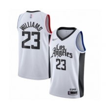 Men's Los Angeles Clippers #23 Louis Williams Swingman White Basketball Jersey - 2019 20 City Edition