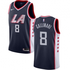 Men's Nike Los Angeles Clippers #8 Danilo Gallinari Swingman Navy Blue NBA Jersey - City Edition