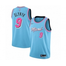 Men's Miami Heat #9 Kelly Olynyk Swingman Blue Basketball Jersey - 2019 20 City Edition