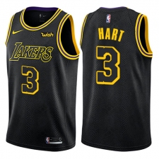 Men's Nike Los Angeles Lakers #3 Josh Hart Swingman Black City Edition NBA Jersey