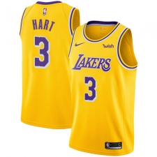 Men's Nike Los Angeles Lakers #3 Josh Hart Swingman Gold NBA Jersey - Icon Edition