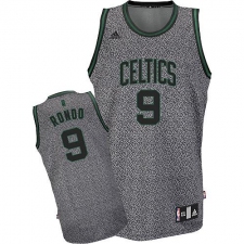 Celtics #9 Rajon Rondo Grey Static Fashion Stitched NBA Jersey
