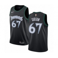 Men's Nike Minnesota Timberwolves #67 Taj Gibson Authentic Black Hardwood Classics Jersey