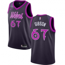 Youth Nike Minnesota Timberwolves #67 Taj Gibson Swingman Purple NBA Jersey - City Edition