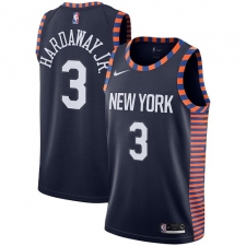Men's Nike New York Knicks #3 Tim Hardaway Jr. Swingman Navy Blue NBA Jersey - 2018 19 City Edition