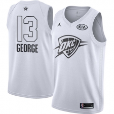Men's Nike Jordan Oklahoma City Thunder #13 Paul George Swingman White 2018 All-Star Game NBA Jersey