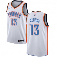 Youth Nike Oklahoma City Thunder #13 Paul George Authentic White Home NBA Jersey - Association Edition
