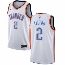 Men's Nike Oklahoma City Thunder #2 Raymond Felton Authentic White Home NBA Jersey - Association Edition