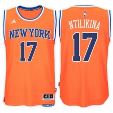 New York Knicks #17 Frank Ntilikina Alternate Orange New Swingman Stitched NBA Jersey