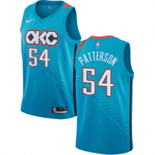 Women's Nike Oklahoma City Thunder #54 Patrick Patterson Swingman Turquoise NBA Jersey - City Edition