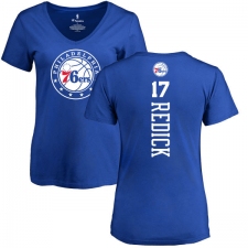 NBA Women's Nike Philadelphia 76ers #17 JJ Redick Royal Blue Backer T-Shirt