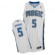 Men's Adidas Orlando Magic #5 Marreese Speights Authentic White Home NBA Jersey