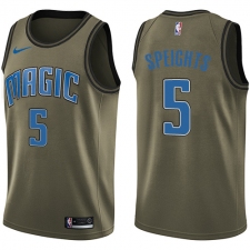 Men's Nike Orlando Magic #5 Marreese Speights Swingman Green Salute to Service NBA Jersey