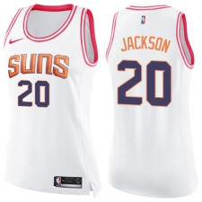 Women's Nike Phoenix Suns #20 Josh Jackson Swingman White/Pink Fashion NBA Jersey