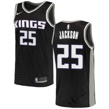 Men's Nike Sacramento Kings #25 Justin Jackson Swingman Black NBA Jersey Statement Edition