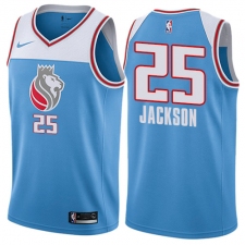 Men's Nike Sacramento Kings #25 Justin Jackson Swingman Blue NBA Jersey - City Edition