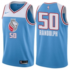 Youth Nike Sacramento Kings #50 Zach Randolph Swingman Blue NBA Jersey - City Edition