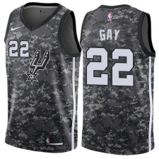 Men's Nike San Antonio Spurs #22 Rudy Gay Swingman Camo NBA Jersey - City Edition