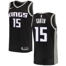 Men's Nike Sacramento Kings #15 Vince Carter Authentic Black NBA Jersey Statement Edition