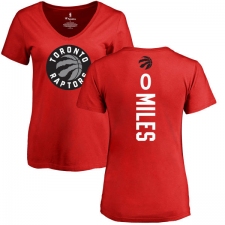 NBA Women's Nike Toronto Raptors #0 C.J. Miles Red Backer T-Shirt