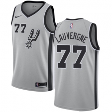 Women's Nike San Antonio Spurs #77 Joffrey Lauvergne Swingman Silver Alternate NBA Jersey Statement Edition