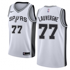 Youth Nike San Antonio Spurs #77 Joffrey Lauvergne Swingman White Home NBA Jersey - Association Edition