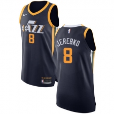 Men's Nike Utah Jazz #8 Jonas Jerebko Authentic Navy Blue Road NBA Jersey - Icon Edition
