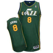 Women's Adidas Utah Jazz #8 Jonas Jerebko Authentic Green Alternate NBA Jersey