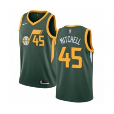 Men's Nike Utah Jazz #45 Donovan Mitchell Green Swingman Jersey - Earned Edition