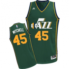 Women's Adidas Utah Jazz #45 Donovan Mitchell Swingman Green Alternate NBA Jersey