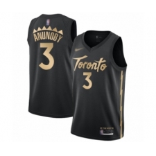 Men's Toronto Raptors #3 OG Anunoby Swingman Black Basketball Jersey - 2019 20 City Edition