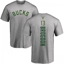 NBA Nike Milwaukee Bucks #13 Malcolm Brogdon Ash Backer T-Shirt