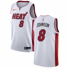 Men's Nike Miami Heat #8 Tyler Johnson Authentic NBA Jersey - Association Edition