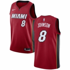 Men's Nike Miami Heat #8 Tyler Johnson Authentic Red NBA Jersey Statement Edition
