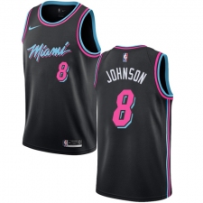 Men's Nike Miami Heat #8 Tyler Johnson Swingman Black NBA Jersey - City Edition