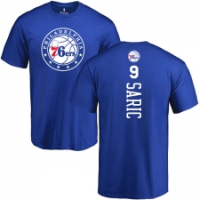 NBA Nike Philadelphia 76ers #9 Dario Saric Royal Blue Backer T-Shirt