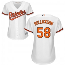 Women's Majestic Baltimore Orioles #58 Jeremy Hellickson Authentic White Home Cool Base MLB Jersey