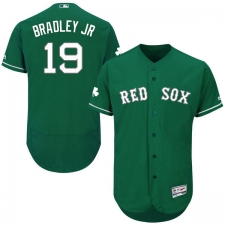 Men's Majestic Boston Red Sox #19 Jackie Bradley Jr Green Celtic Flexbase Authentic Collection MLB Jersey
