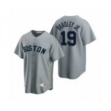 Women's Boston Red Sox #19 Jackie Bradley Jr. Nike Gray Cooperstown Collection Road Jersey