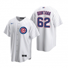 Men's Nike Chicago Cubs #62 Jose Quintana White Home Stitched Baseball Jersey