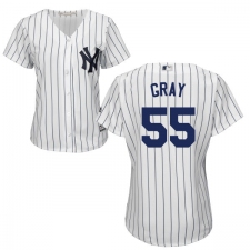 Women's Majestic New York Yankees #55 Sonny Gray Replica White Home MLB Jersey