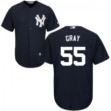 Youth Majestic New York Yankees #55 Sonny Gray Replica Navy Blue Alternate MLB Jersey
