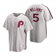 Men's Nike Philadelphia Phillies #5 Nick Williams White Cooperstown Collection Home Stitched Baseball Jersey