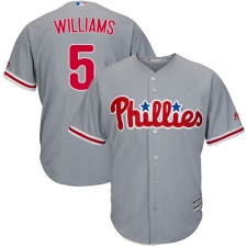Youth Majestic Philadelphia Phillies #5 Nick Williams Authentic Grey Road Cool Base MLB Jersey