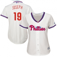 Women's Majestic Philadelphia Phillies #19 Tommy Joseph Authentic Cream Alternate Cool Base MLB Jersey
