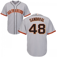 Youth Majestic San Francisco Giants #48 Pablo Sandoval Authentic Grey Road Cool Base MLB Jersey